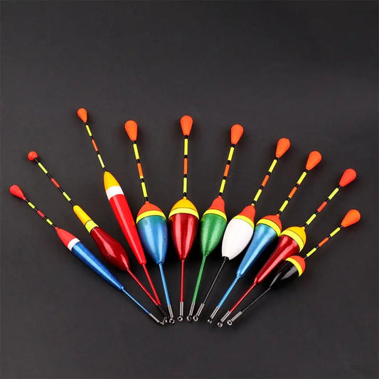 10PCS Fishing Floats Set Buoy Bobber Fishing Light Stick Floats Fluctuate Mix Size Color Float Buoy For Fishing Accessories